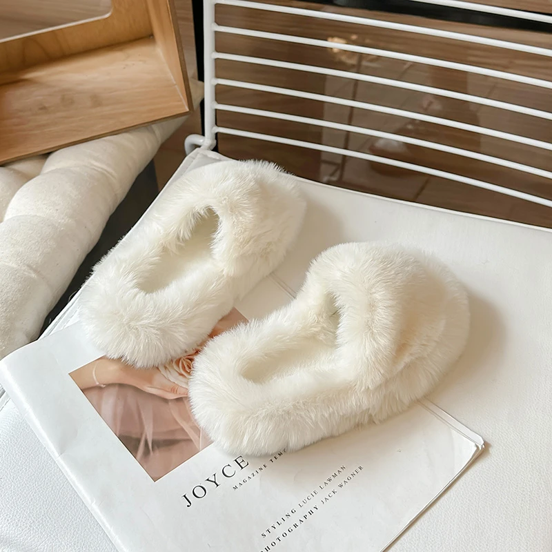 Детские Меховые Тапочки Для Девочек Нескользящие Теплые Хлопковые С Вариантами