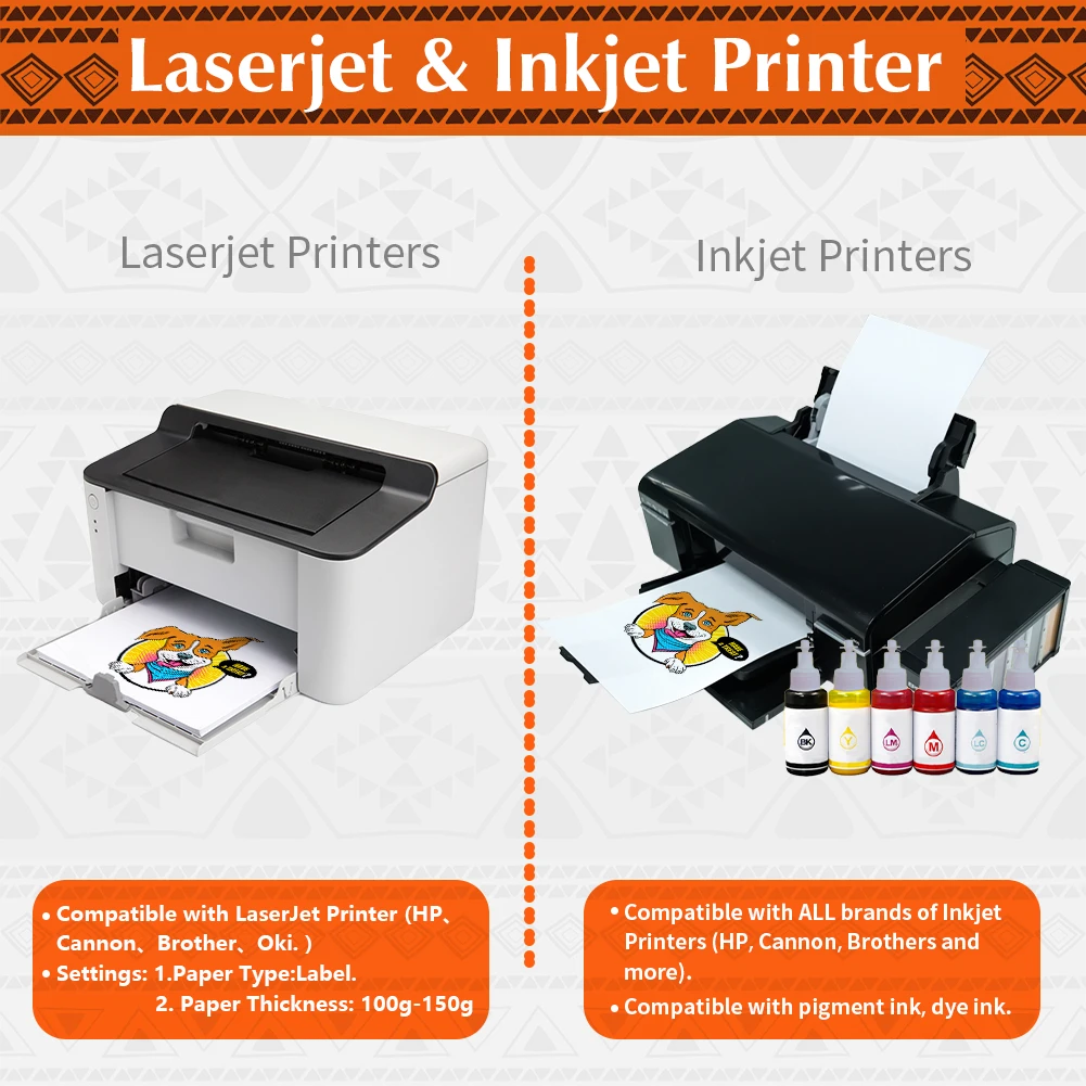 WinnerTransfer -50%Manufacturer Heat Transfer Paper for Light Fabric T Shirt Printing Paper for Laser&Inkjet Printer A4 10Sheets images - 6