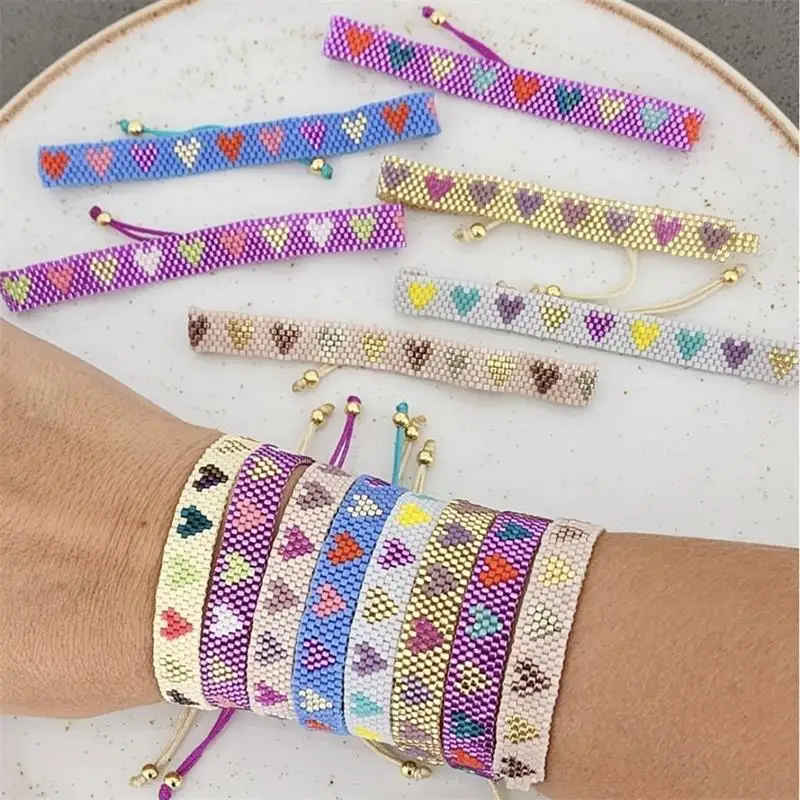 

ZHONGVI Miyuki Bracelets New Heart Beaded for Women Gift Couple Friendship Boho Accessories Fashion Jewelry Handmade Pulsera