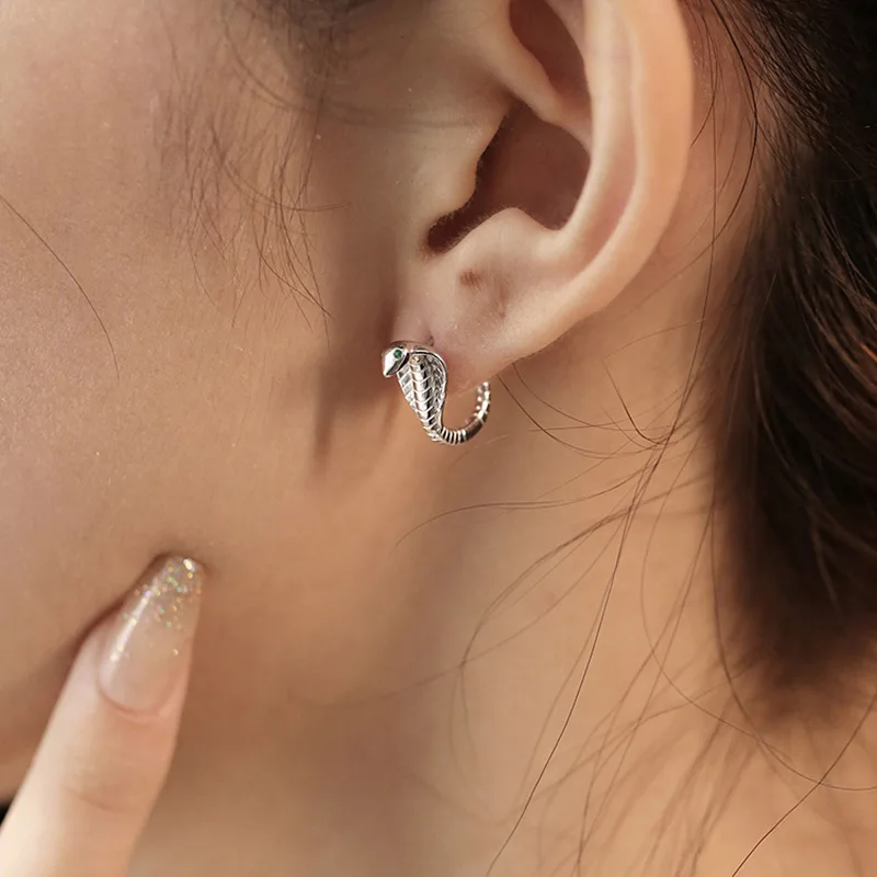 Серьги в виде кобры с холодным ветром индивидуальные красивые серьги змеи
