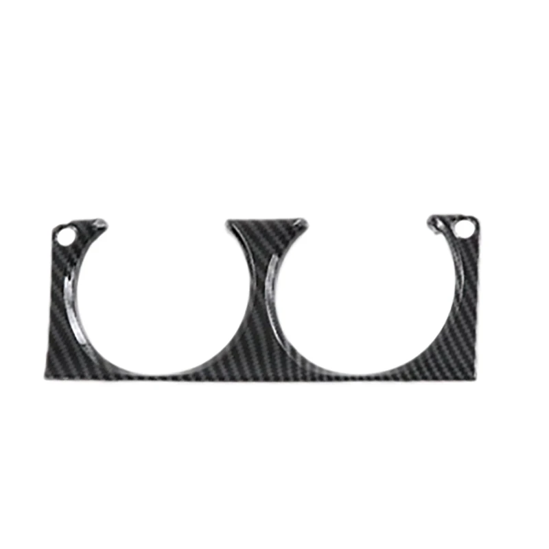 

Auto Carbon Fiber Front Center Console Water Cup Holder Decoration Cover Trim Stickers For Toyota Sienna 2021 2022
