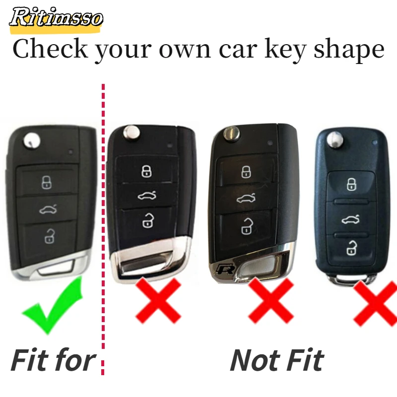 Автомобильный брелок с полным покрытием из цинкового сплава для VW Volkswagen Golf 7 MK7