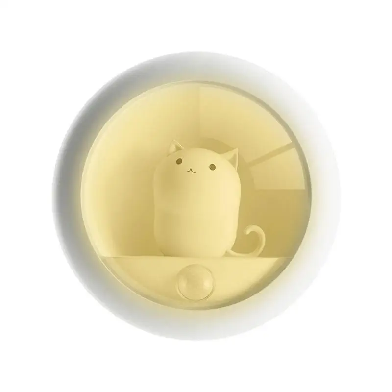 

Motion Sensor LED Night Light Cat Shape LED Hallway Light With Motion Sensor Home Essential USB Charging Bed Light For Walking