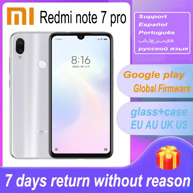 Global version  Xiaomi Redmi Note 7 PRO 6G 128G  Android Mobile Phone smartphone