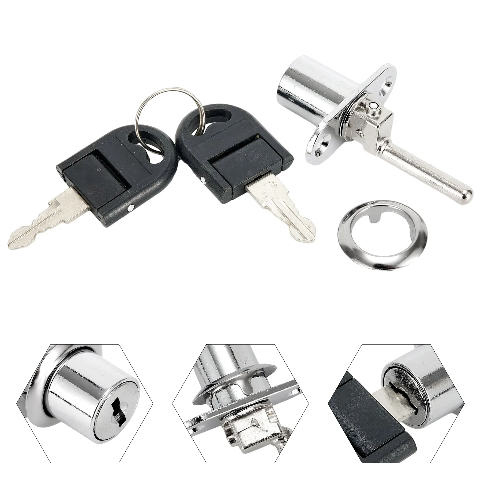Door Lock Security Lock 16/19mm Cupboard Desk File Drawer Ha