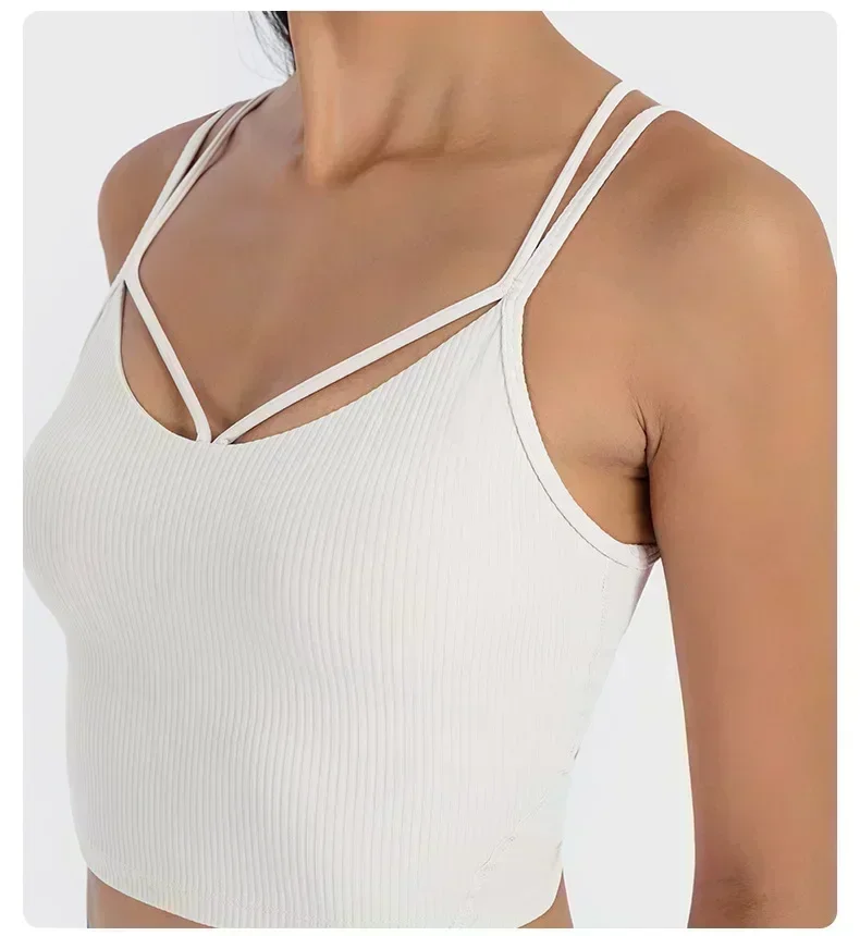 Lemon Align Женский спортивный жилет на бретельках для йоги с нагрудной подушечкой