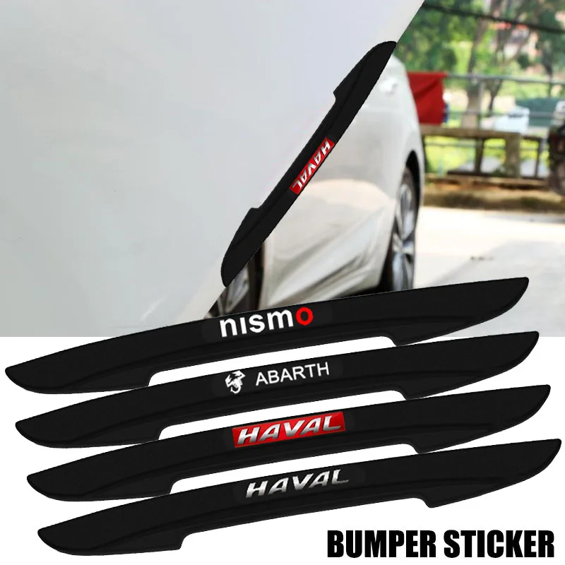 

4Pc Car Logo Bumper Protector Anti-Scratch Strips Sticker For Honda Odyssey piloto Civic Accord CRV HRV Fit/Jazz Element Insight