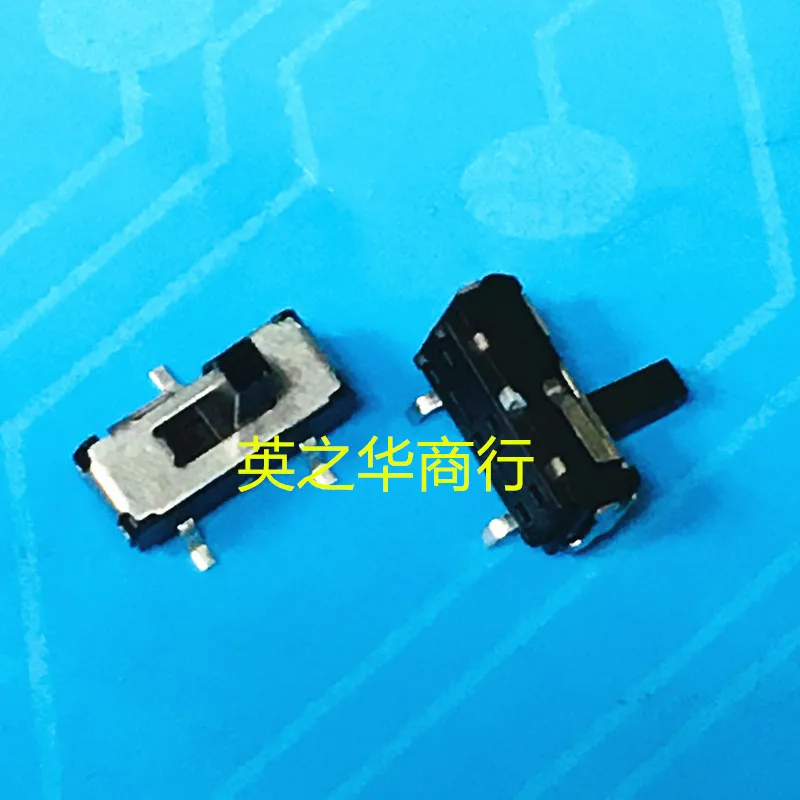 

30pcs orginal new toggle switch 3 feet 2 gears small three foot mini slide switch MSS-12D17 vertical patch handle height 2mm