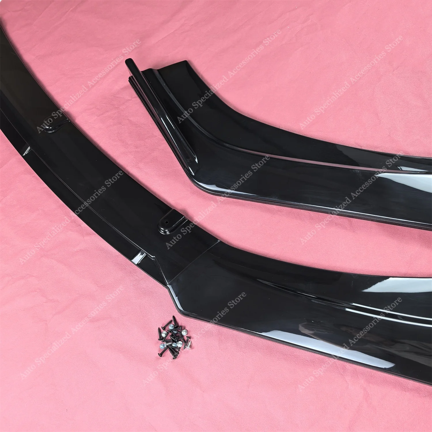 Глянцевый черный передний бампер спойлер разделитель диффузор ретро-футляр для