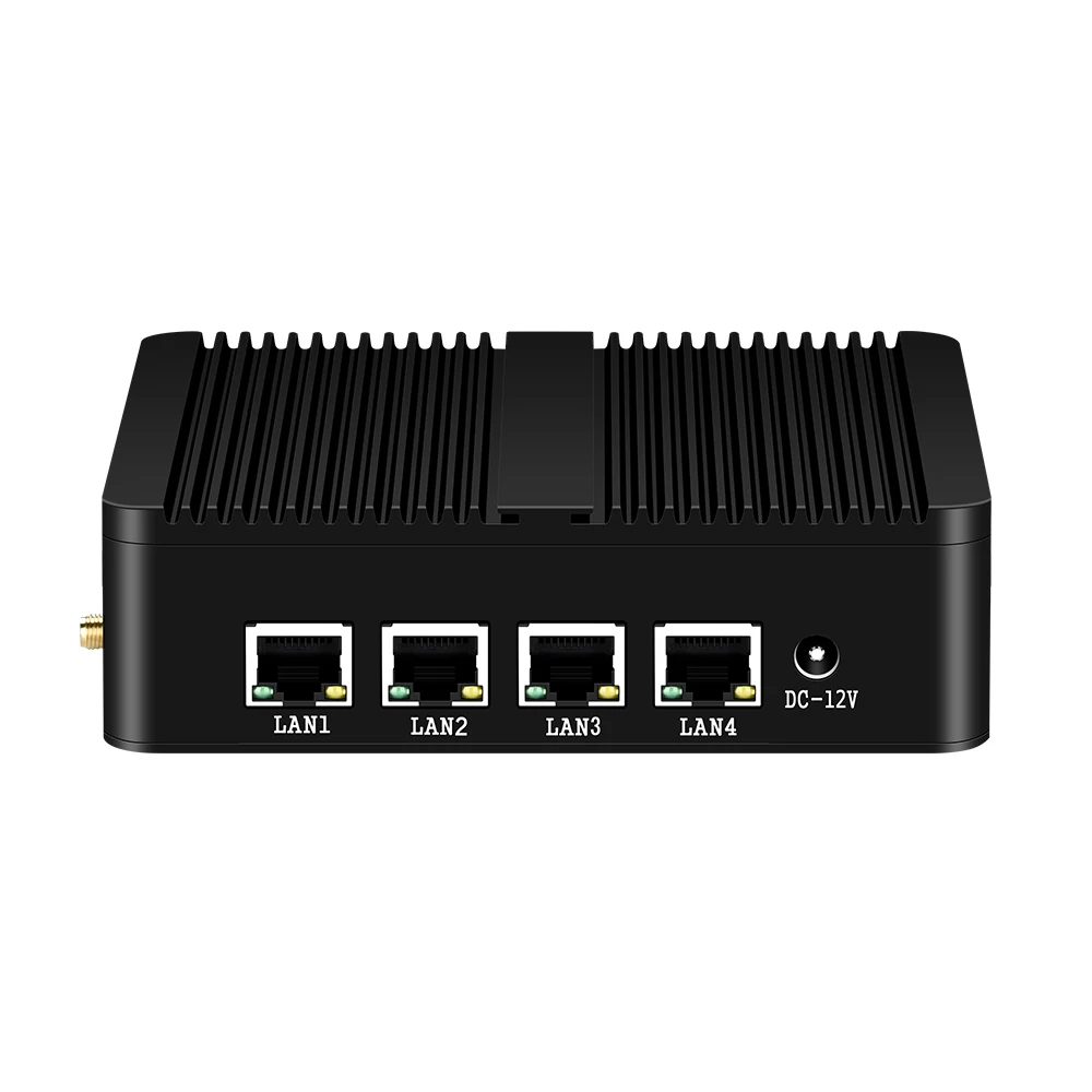Mini Pc Senza Ventola 4 Gigabit Windows 7/8/10 Intel Celeron J4125 J1900 N2830 4 * Lan Firewall Router 4 * Rj45 Wifi Computador Industriale