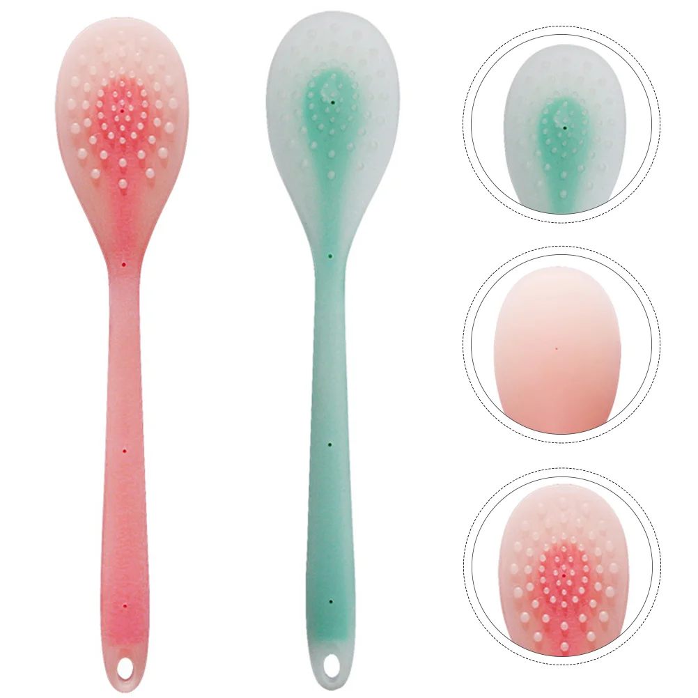 

2 Pieces Pat Manual Back Tool Silicone Long Handle for Muscle Relaxation