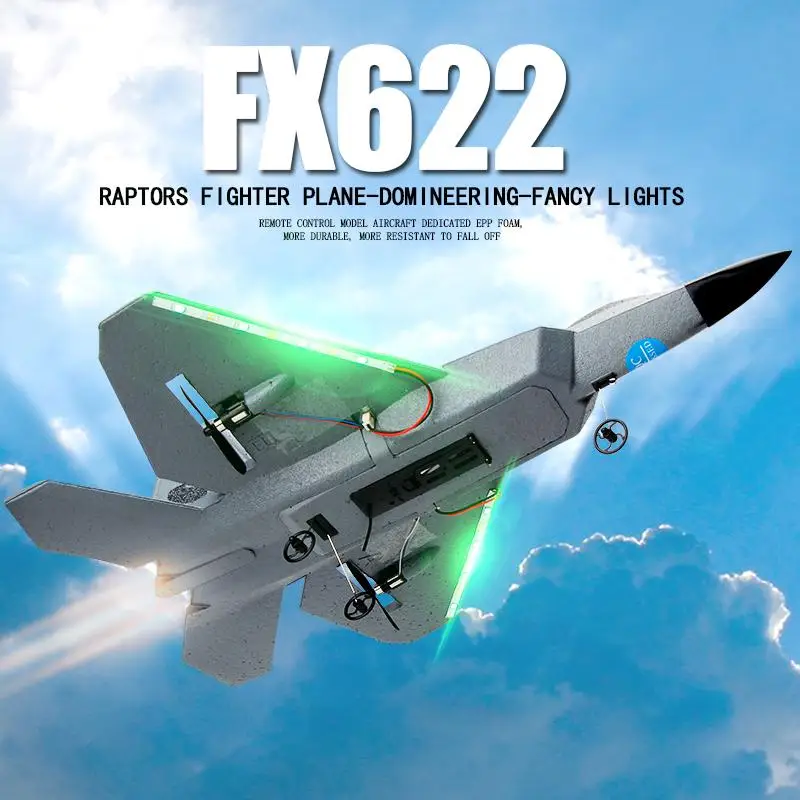 Пульт дистанционного управления Fx822, модель самолета F22 Fighter Jet с неподвижным крылом, Детская модель, игрушки для мальчиков, подарки