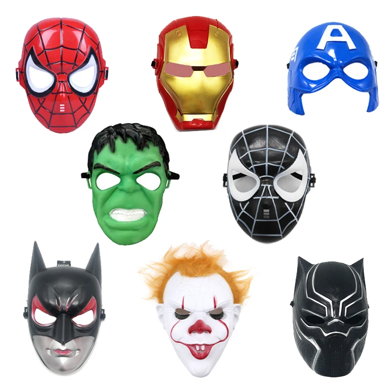 

Disney Marvel Spiderman Movie Figure Mask Cartoon Anime Figure Spider-Man Ironman Cosplay Theme Party Mask Children Gift Toys