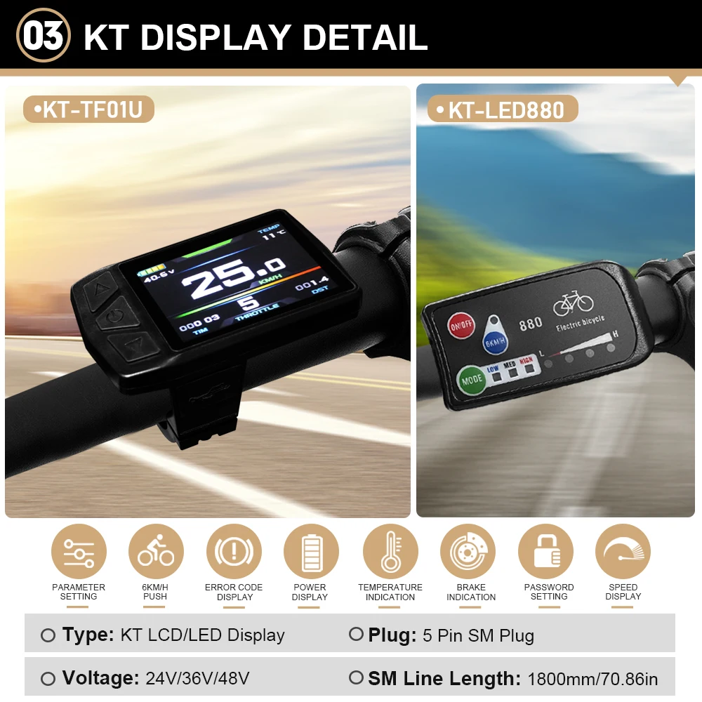 Комплект для переоборудования электровелосипеда 500 Вт 36/48 В