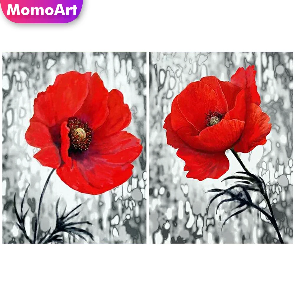 

Набор для творчества MomoArt, алмазная живопись, картины мака, стразы, алмазная вышивка, цветы, Новое поступление, бусы, мозаика, домашний декор