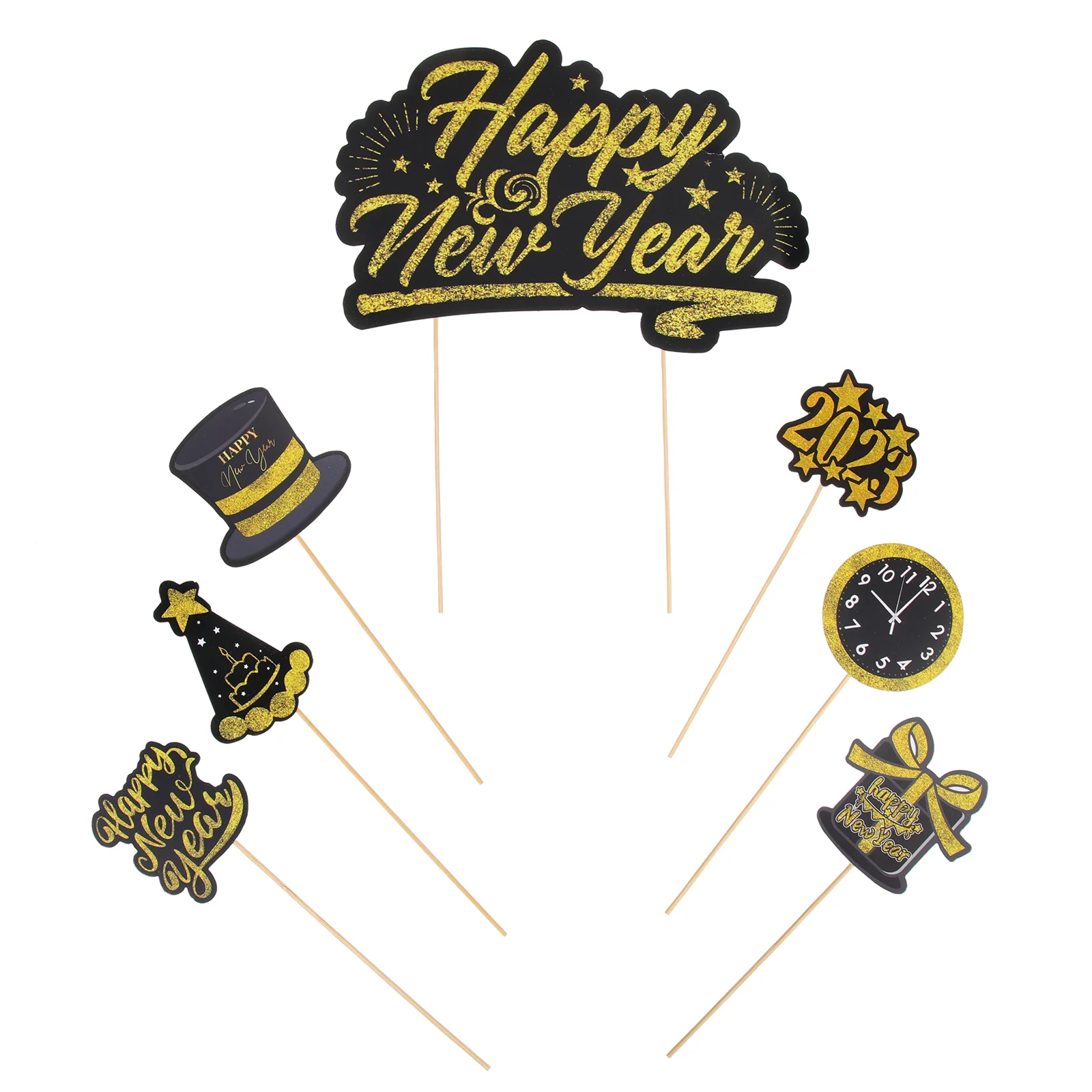 

New Year Cupcake Party Toppers Decoration Happy Picks Cake Decor Decorations Years Graduation Favors Suppliescheers Desserteve
