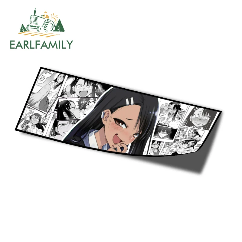 EARLFAMILY 13 см x 4,9 см для Ijiranaide Nagatoro San Slap автомобильные наклейки RV Виниловая Наклейка Граффити аниме ствол камера