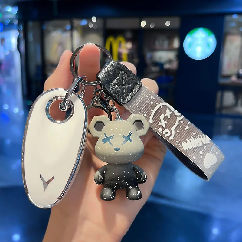 

ТПУ для Voyah Free SUV 2023 4-кнопочный чехол для дистанционного ключа автомобиля, умный защитный чехол для ключей, держатель для брелка, аксессуары