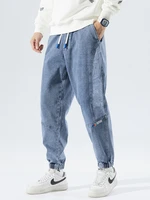 spring summer black blue baggy jeans men hip hop streetwear loose harem jean pants male casual jogger trousers plus size 8xl