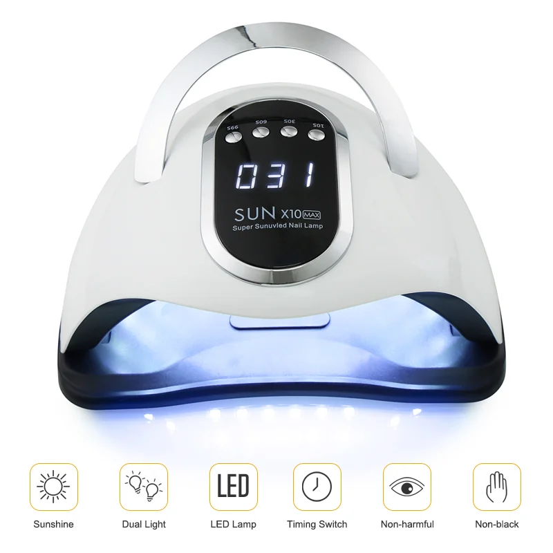 

UV Nail Dryer High Power SUN X10 MAX UV 220W 66LED Portable Household Professional Lamp For Quick Drying Gel Nail Polish