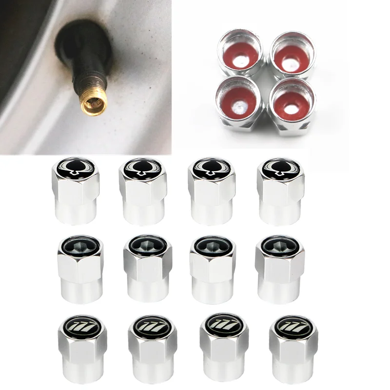 4pcs New Metal Wheel Tire Valve Caps Stem case for Hyundai Suzuki Mazda Opel Toyota Chevrolet mitsubishi Peugeot car accessories - купить по