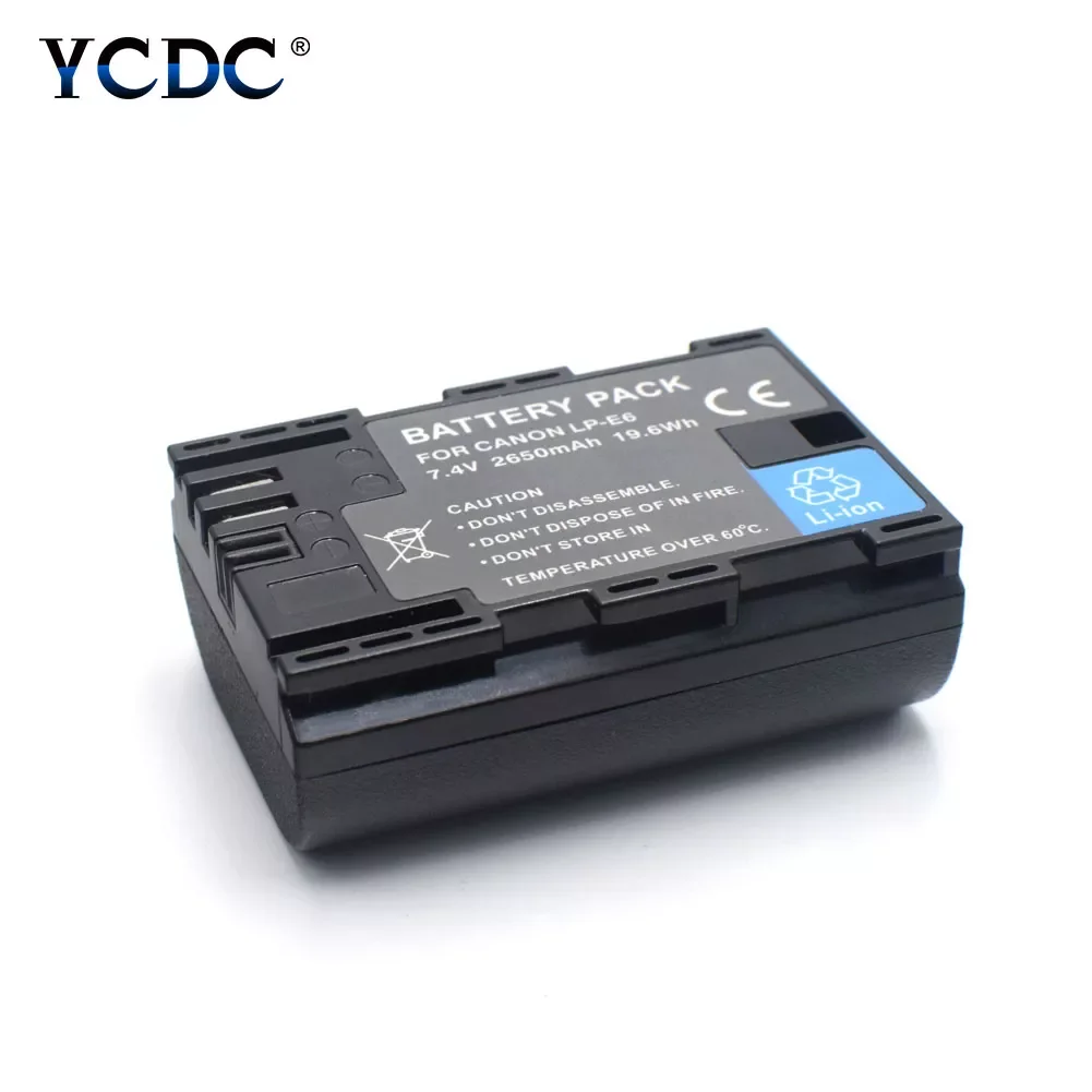 

1/2/4pcs 7.4V 2650mAh LP-E6 Camera Batteries For Canon EOS 5D Mark II III IV 5DS R 6D 60D 60Da 7D 7D Mark II 70D 7DSV 80D XC10