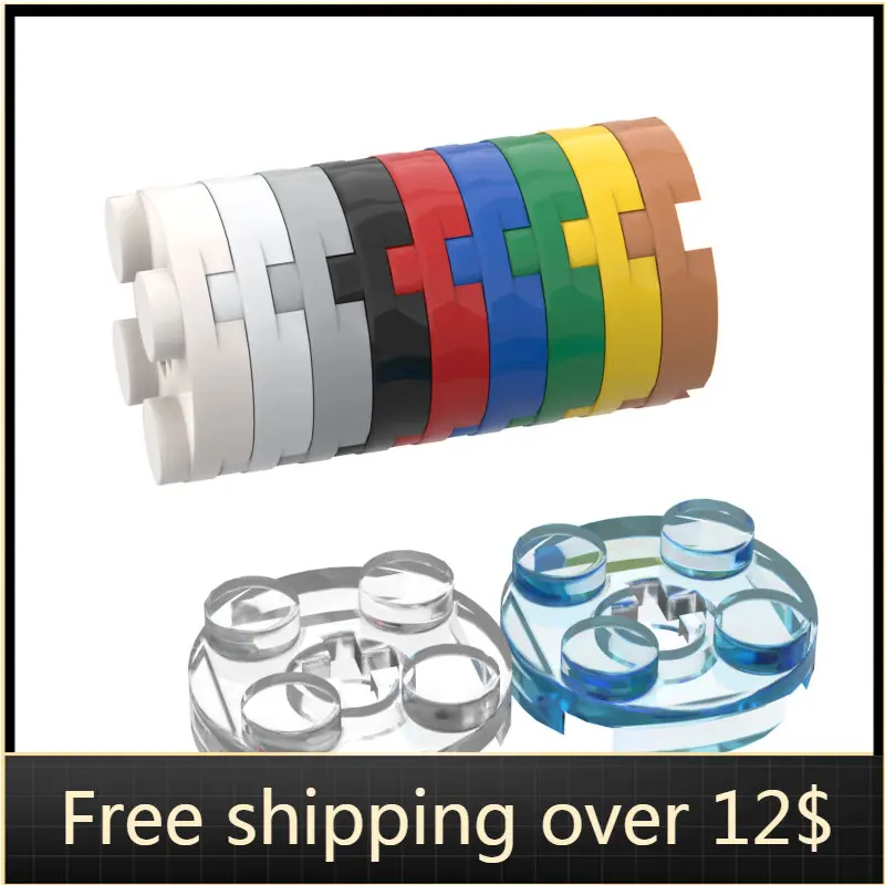 

10 шт., детали MOC 4032, круглые пластины 2x2 с отверстием для оси, совместимые с строительными блоками, сборные блоки, кубики «сделай сам», образов...