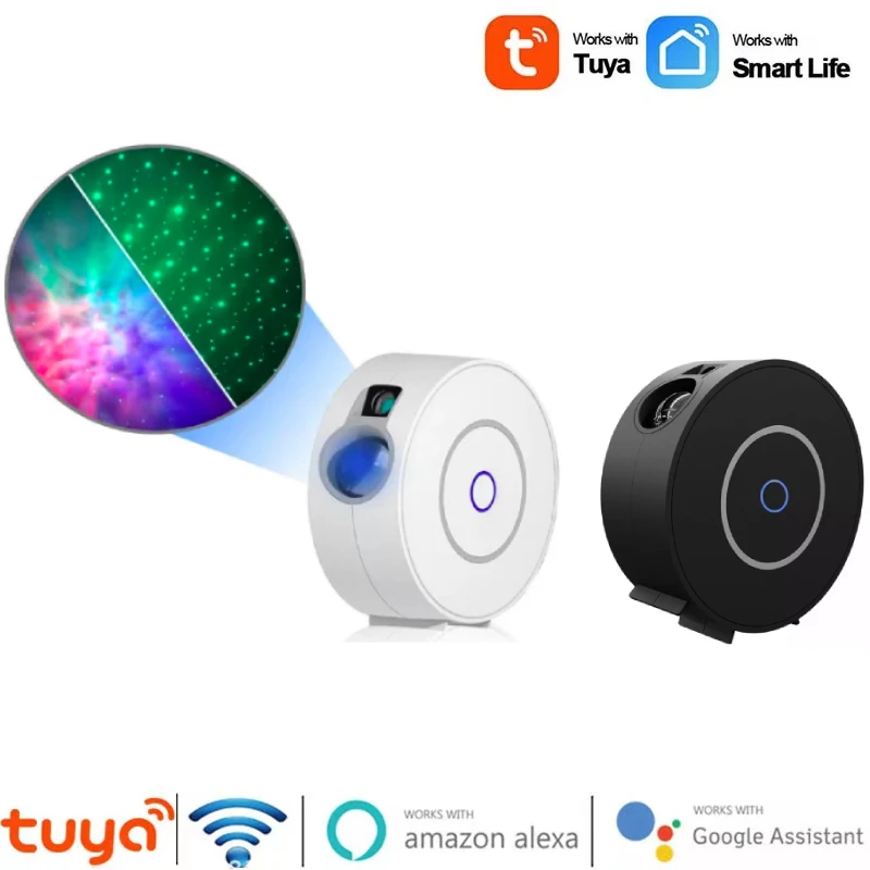 

Tuya WiFi Smart Star Projector Smart Home Laser Starry Sky Projector for Party Led Night Light Work with Alexa Google Home