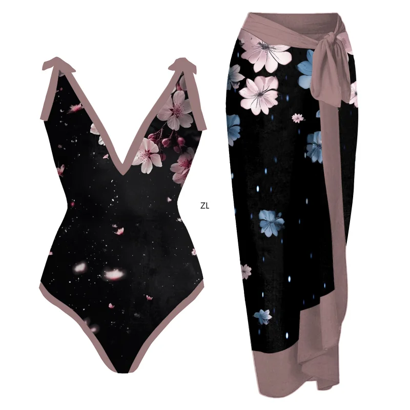 2023 New Vintage Swimsuit Women Bowknot Swimwear Brazilian Holiday Retro Designer Bathing Suit Fashion Beach Cover Up Summer