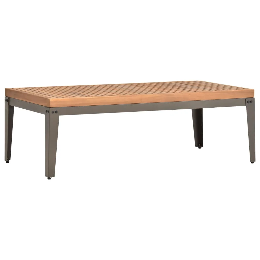 

Garden Coffee Table, Solid Acacia Wood Tea Table, Livingroom Furniture 110x55x36 cm