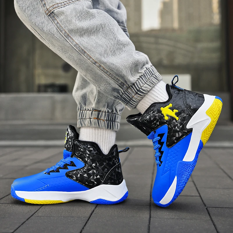 Children's Professional Basketball Shoes Teenagers' Fashion Anti-skid Training Basketball Shoes Children's Sports Shoes
