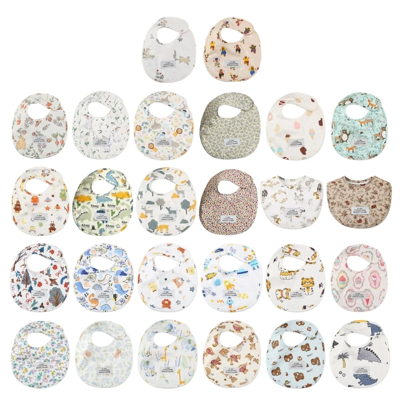 

Нагрудник для кормления новорожденных модный круглый нагрудник с принтом нейтральный пол плотная ткань для заусенцев