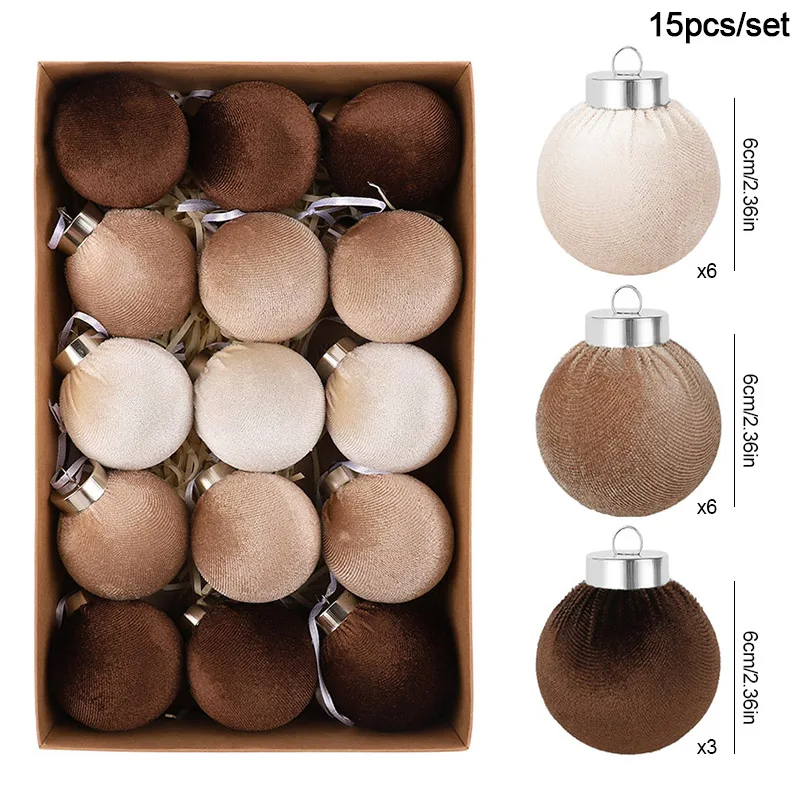 Бархатные рождественские шары xunyihappy 15 шт.