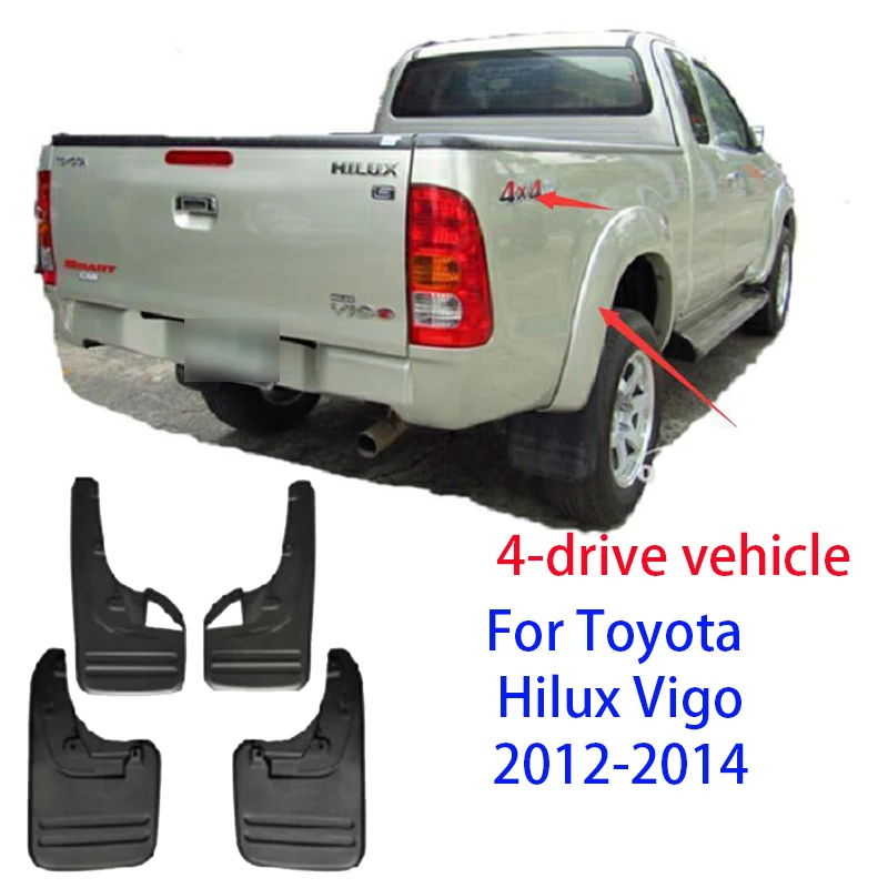 

4 шт. брызговики для Toyota Hilux Vigo 2005-2020 передние и задние брызговики аксессуары для крыльев