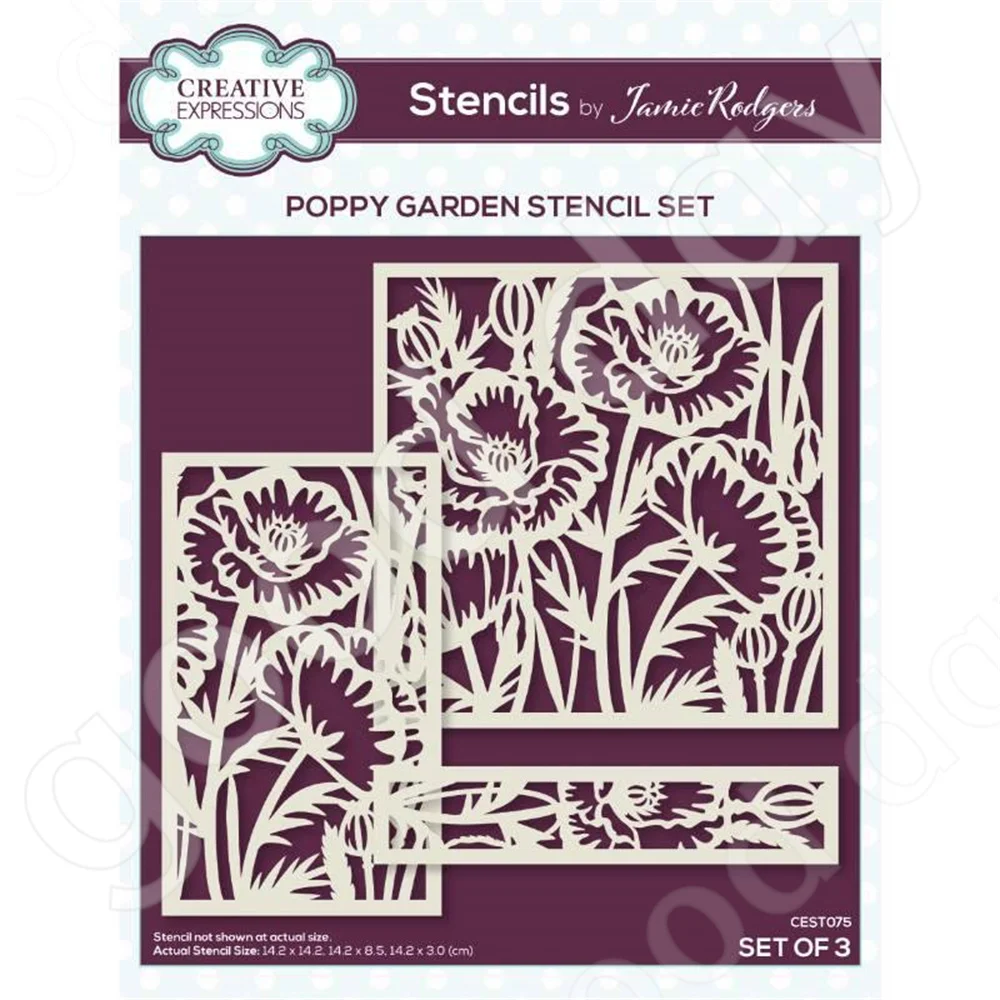 

Arrival 2022 New Poppy Garden Stencil Set Used for Scrapbook Diary Decoration Embossing Template Diy Greeting Card Handmade