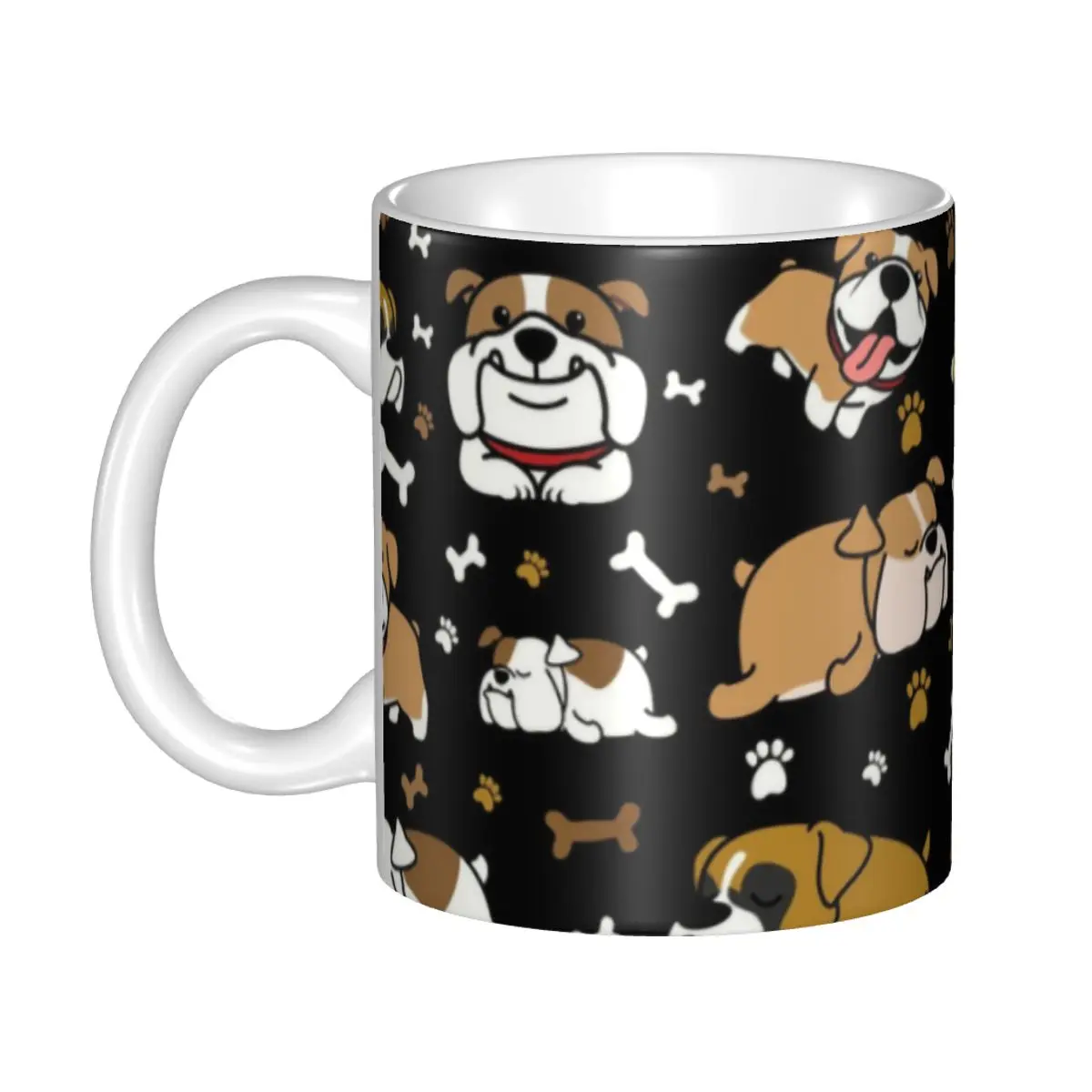 

Милые кофейные кружки с английским бульдогом, сделай сам, персонализированная керамическая чайная кружка с изображением английских собак ...