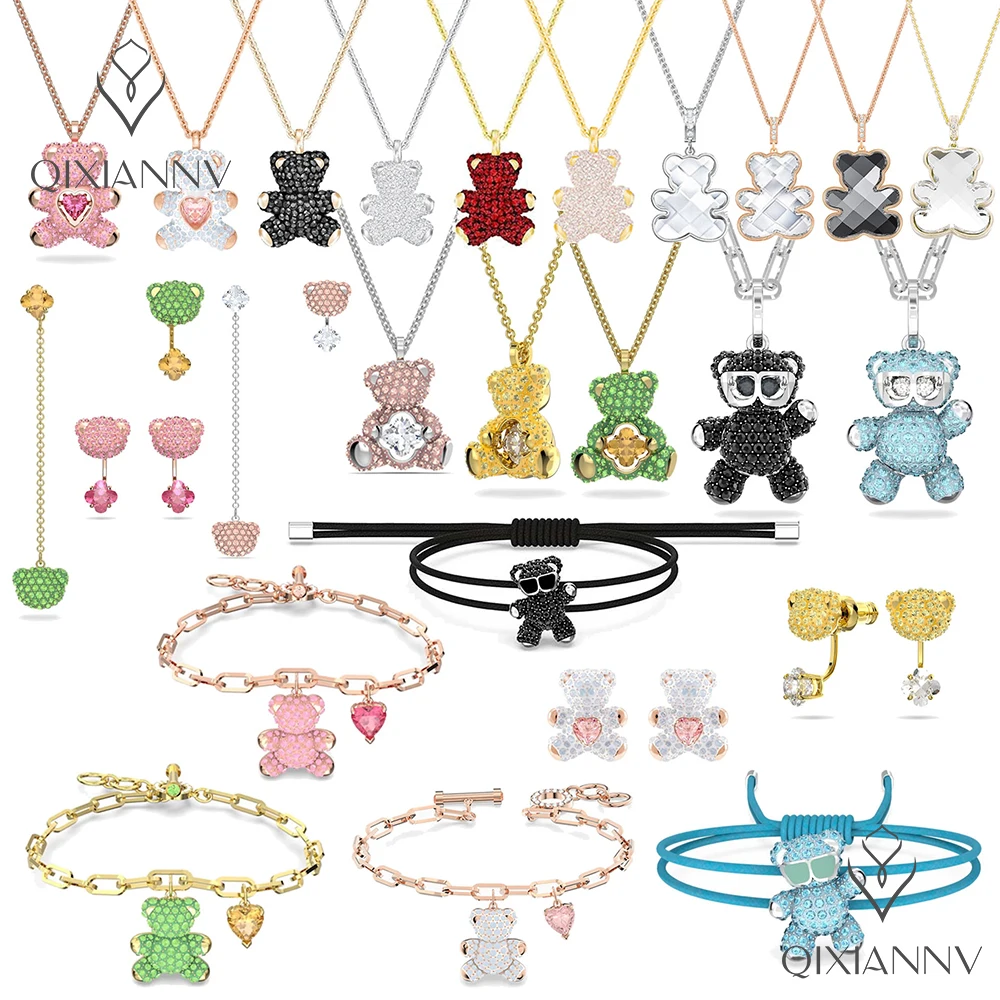 

SWA 2022 New Boutique Geometric Jewelry Set Charm Bear Animal Classic Series Earrings Necklaces Bracelets Womens Fashion Jewelry
