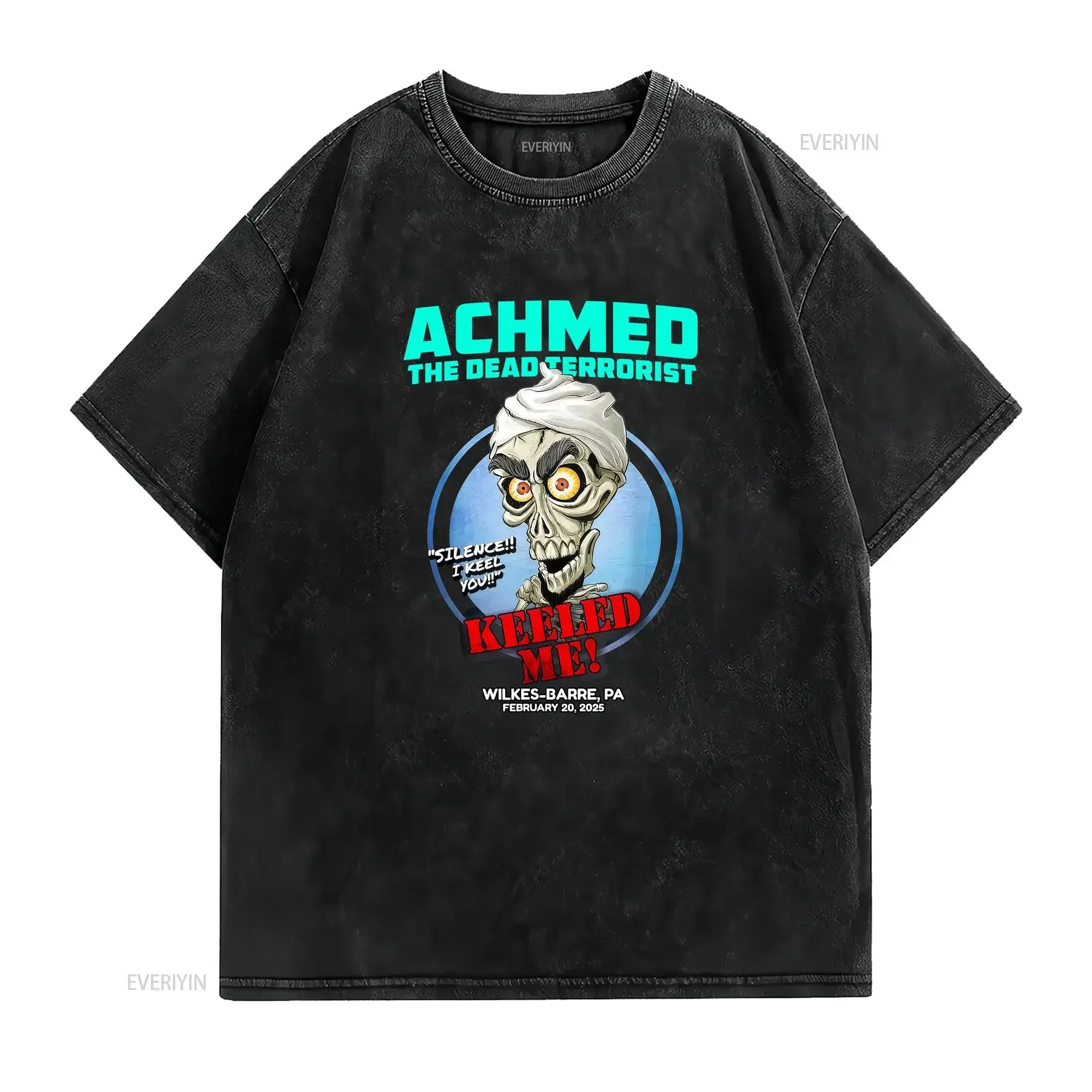Фото Футболка Achmed The Dead Terrorist Wilkes Barre PA 2025, винтажная, с эффектом потертости, универсальная, дышащая, эластичная, для повседневной носки №2