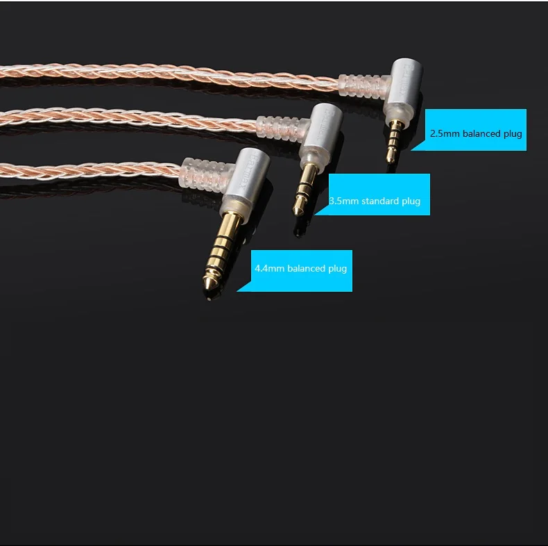 8-core braid 2.5mm/3.5mm/4.4mm BALANCED Audio Cable ForFiiO F5 F9 F9SE F9Pro FH1 FH5 FA7 FA1 FH7 FH5s Earphone |
