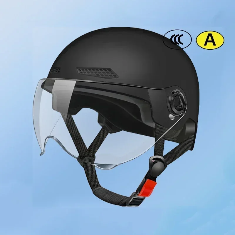 Модный однотонный простой мотоциклетный шлем с открытым лицом сохраняющий тепло