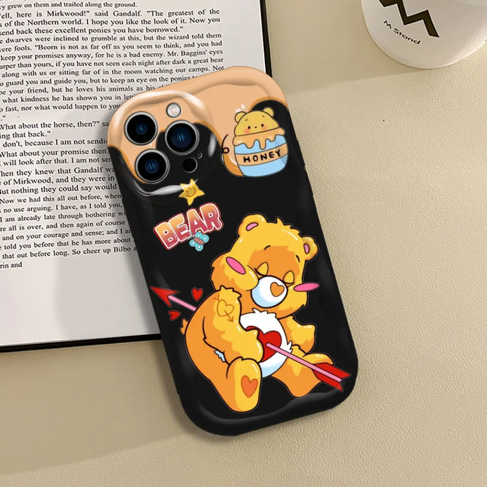 Мультяшный милый C-Care медведи Чехол для Телефона iPhone 15 14 13 12 11 Pro Max Mini 7 8 Plus X XS XR