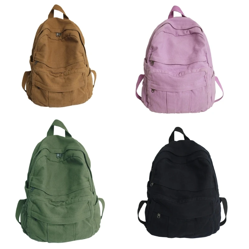 

M6CC Модная холщовая школьная сумка Bookbag Повседневная дорожная сумка для ноутбука для студента