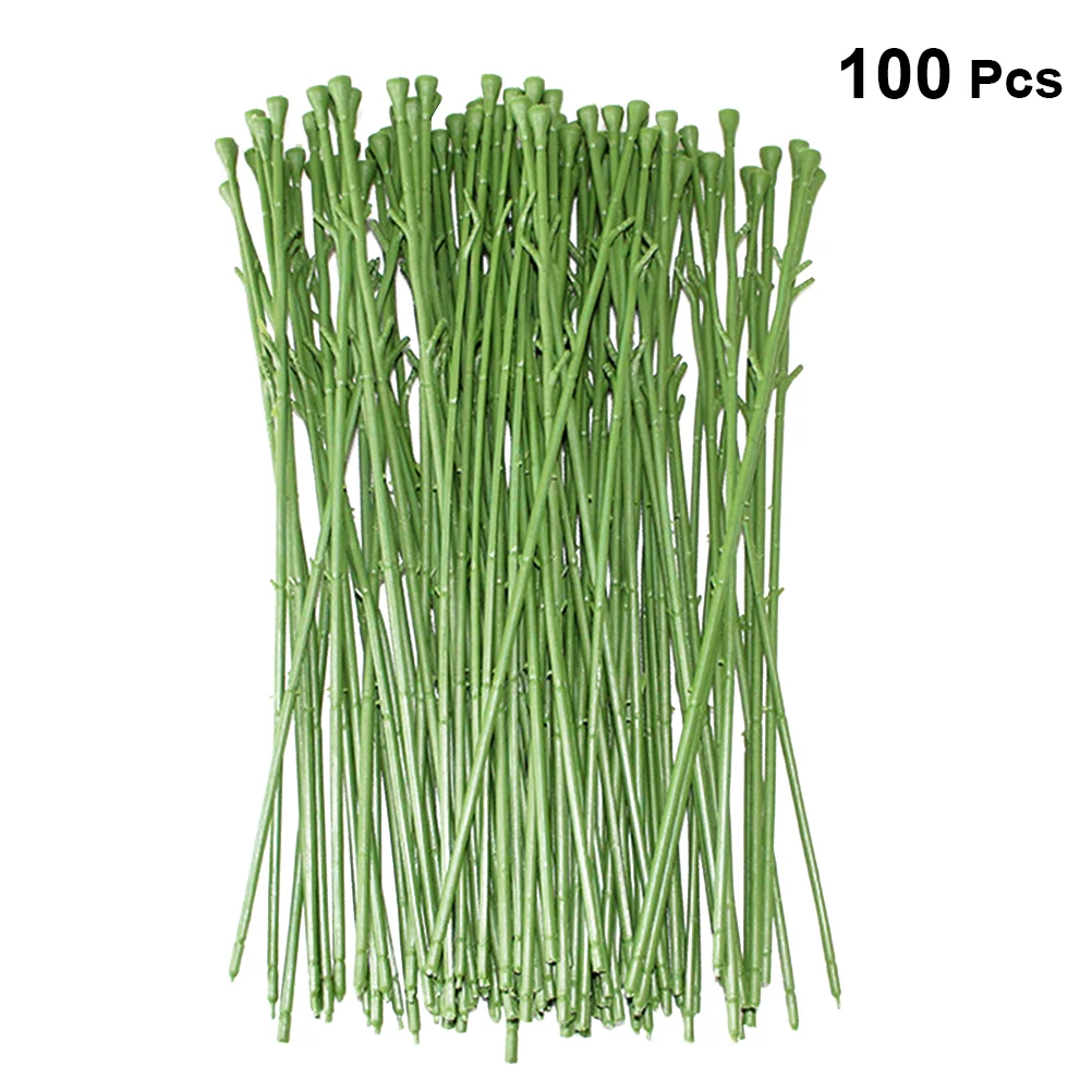 

Flower Stem Wire Floral Stems Bouquet Diy Artificial Florist Craft Arrangement Faux Green Makingstub Wrapped Paper Silk Gauge