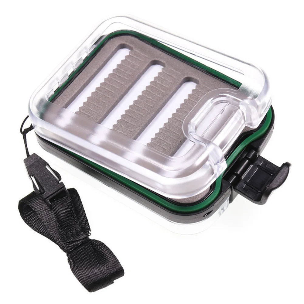 Fly Bait Box Tools Waterproof 105*75*22mm 73g Box Durable Fishing Gear Fly Bait Fly Fishing Hook Plastics Portable Transparents