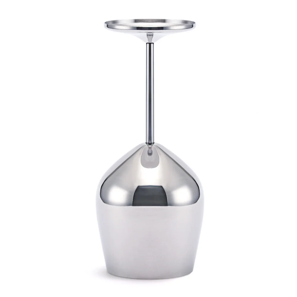 

Stainless Steel Stemmed Glasses Shatterproof Red White Goblet Toasting Glasses Cocktail Cup(Shiny)