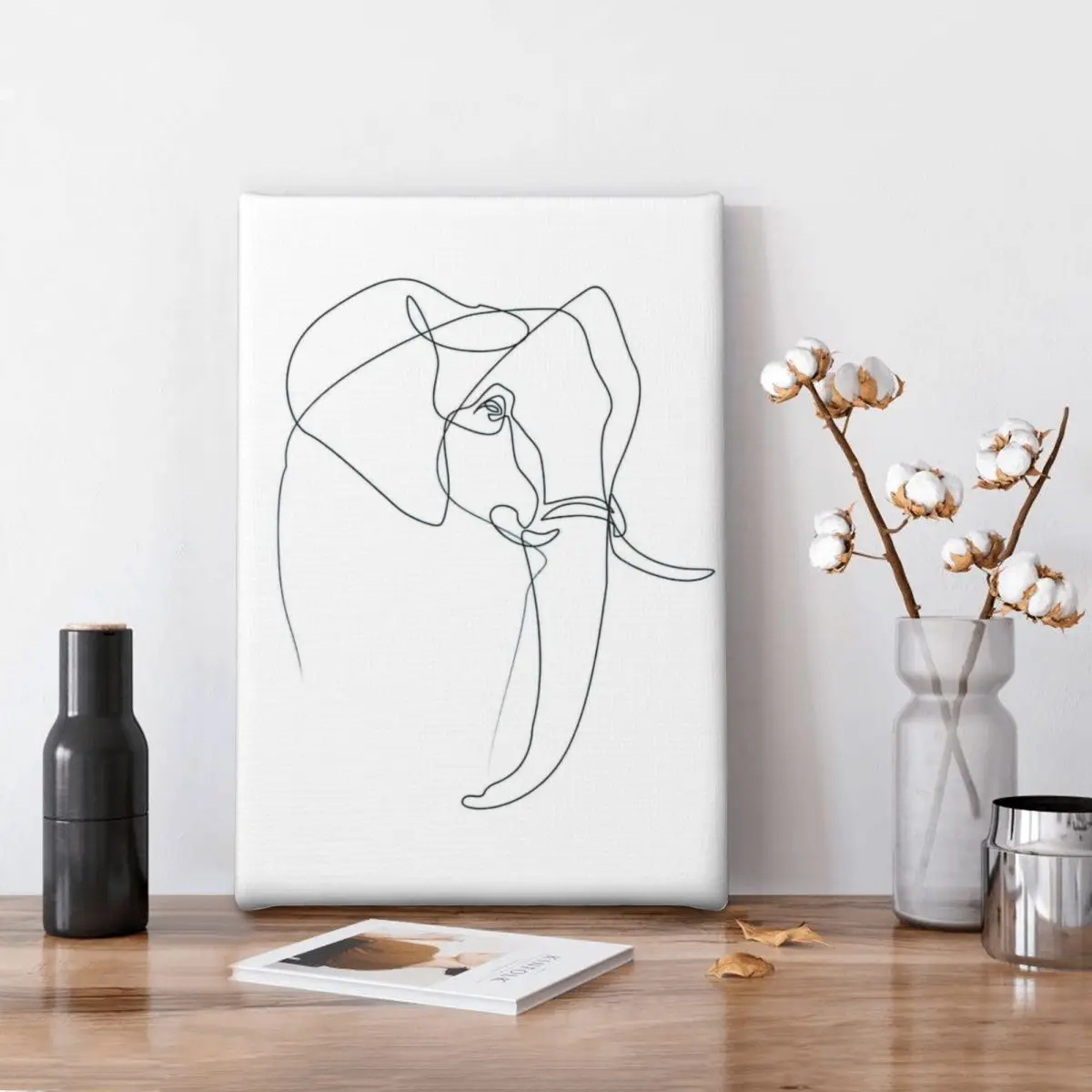 

Elephant Line Posters and Prints on The Wall Canvas Painting Wall Art Picture for Living Room