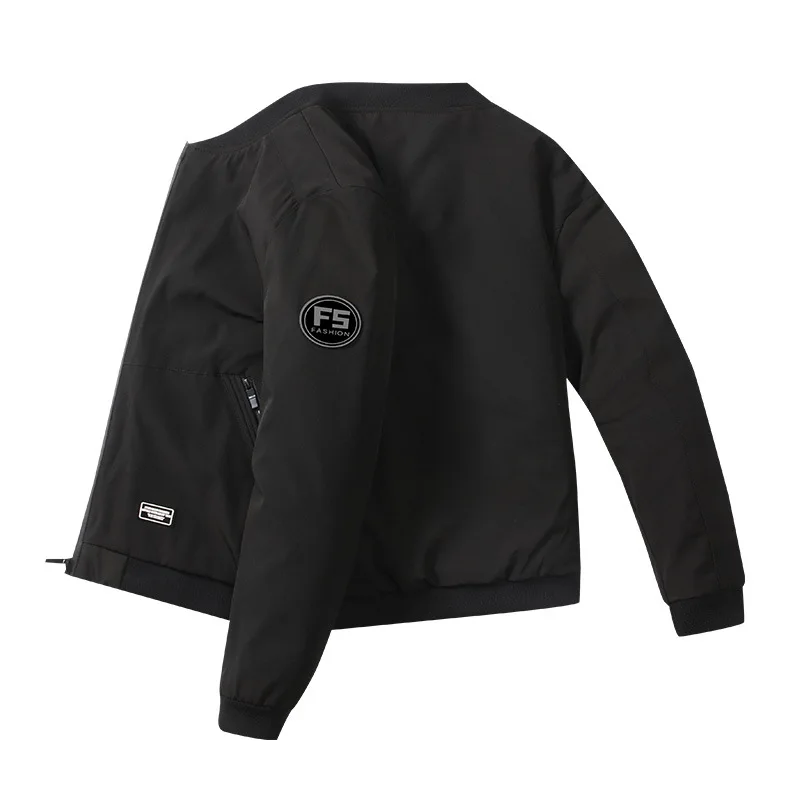 

Men's Jackets New Spring Autumn Trend Fashion English Alphabet Print Stand Collar Workwear Baseball Jackets Men Jackets Outwear