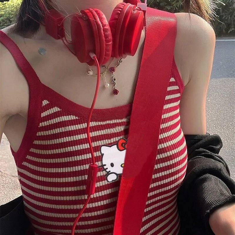 Hello Kitty Kawaii Sanrio Летняя Повседневная Мягкая Милая девушка милая крутая ветровка Y2k