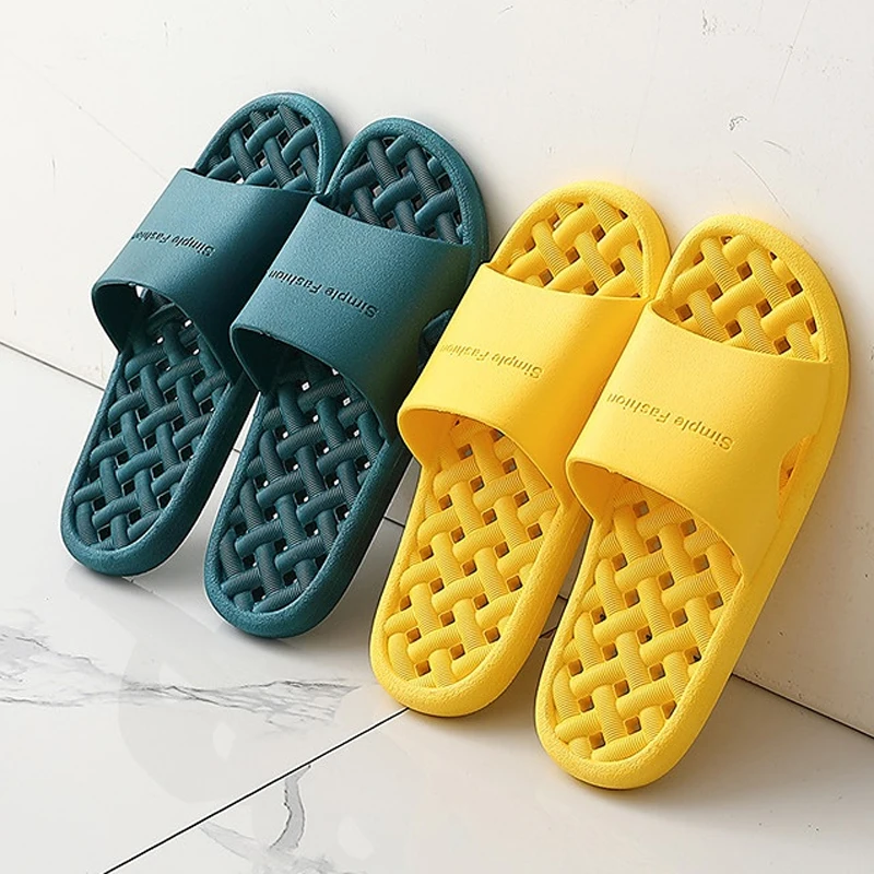 Домашние тапочки для комнаты женские летние нескользящие шлепанцы из ПВХ с