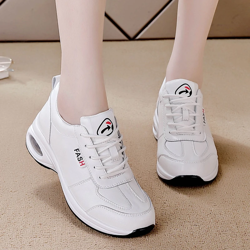 Women Sneakers Casual Elevator Shoes 4cm Heels Breathable Heightening Shoes Mujer Increase  Sports Casual Height Zapato